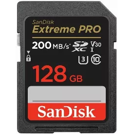 Карта памяти SanDisk Extreme Pro 128 Гб SDXC UHS-I U3 V30, R/W 200/90 МБ/с
